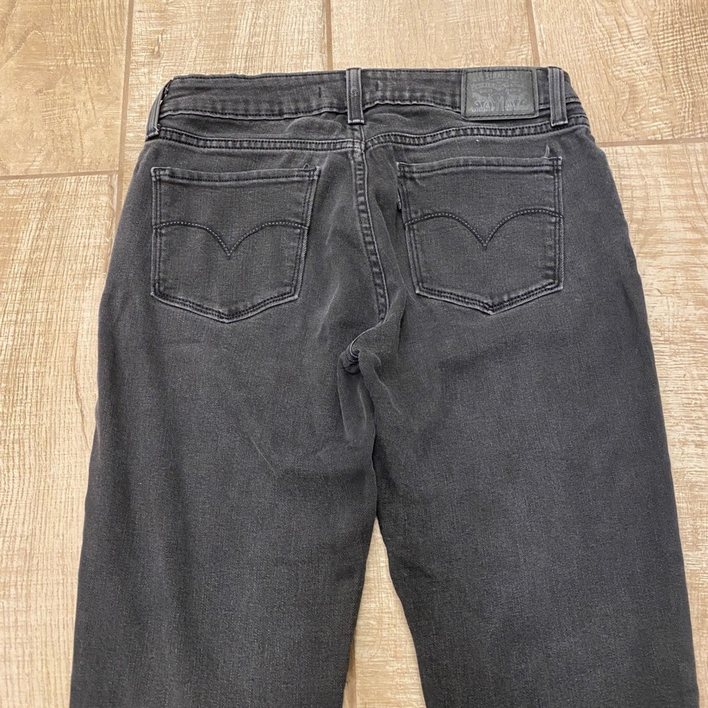 Levis 535 Super Skinny Jeans 29 Dark Wash Black Denim Minimalist Classic Pants - Picture 4 of 13